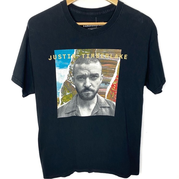 Justin Timberlake The Man of The Woods Tour Black Concert T Shirt Unisex Large - Picture 1 of 4